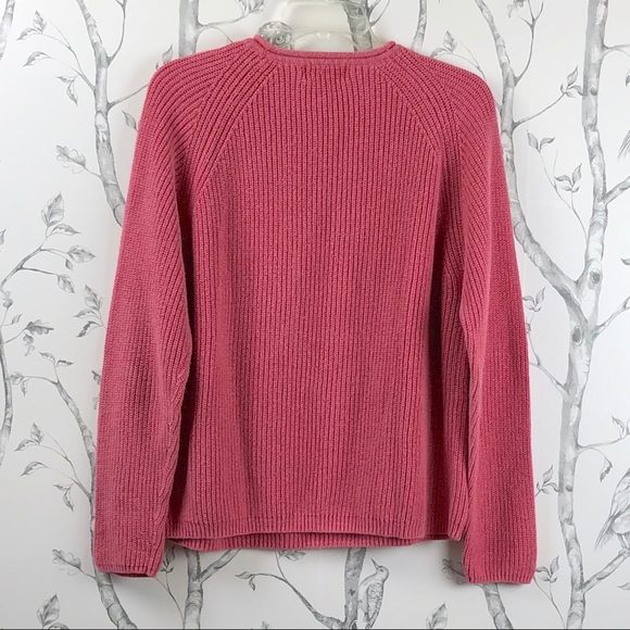 Vintage 90s WOOLRICH pink ribbed crewneck sweater - Picture 5 of 10